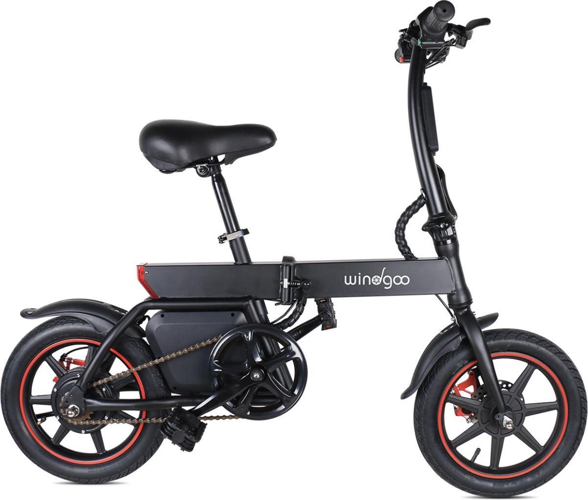 Wind-goo EasyGO Windgoo B20 Elektrische fiets met trapondersteuning Zwart 25 km per uur