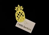 Little koekies - Bijtring Ananas Geel - Kraamcadeau - babyshowergift - baby tanden
