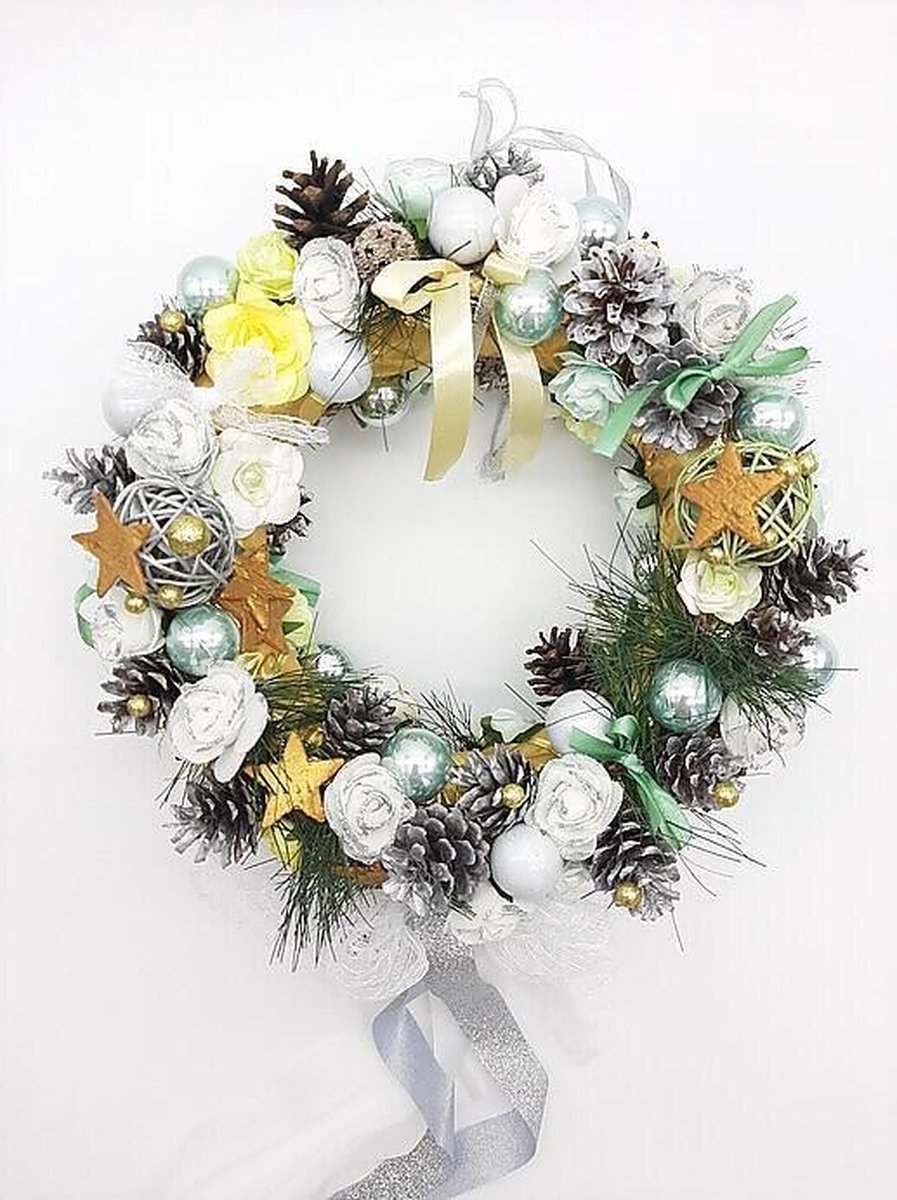 Kerstkrans-Kerstversiering-30x30cm-Kerst decoratie-Cadeau kerst-Woondecoratie