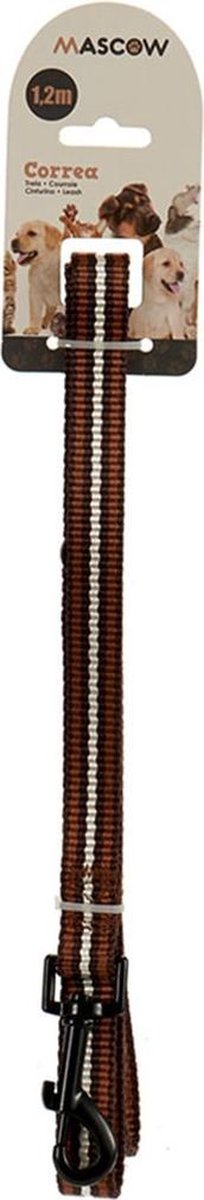 Mascow Hondenlijn 120 X 2 Cm Nylon Bruin/zwart