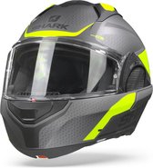 SHARK EVO GT ENCKE Motorhelm Systeemhelm MAT Antraciet Geel Zwart - Maat M