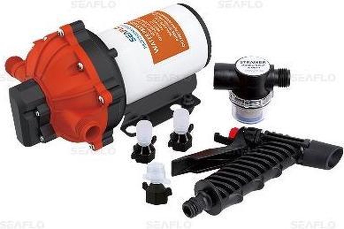 Dekwaspomp 24volt set met filter en spuitpistool