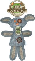 Country Dog - Stoere Honden Knuffel - Duurzaam Canvas - 21CM