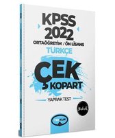 2022 KPSS Ortaöğretim Ön Lisans Genel Yetenek Türkçe Çek