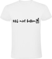 Mij niet bellen Heren t-shirt | Martin Meiland | Chanteau Meiland | wijnen | gezeik | grappig | cadeau | Wit