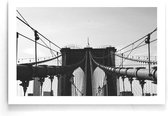 Walljar - Brooklyn Bridge Up Close II - Zwart wit poster
