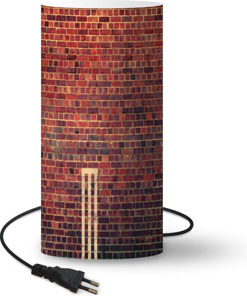 Lamp - Nachtlampje - Tafellamp slaapkamer - Cricket - Steen - Muur - 33 cm hoog - Ø15.9 cm - Inclusief LED lamp