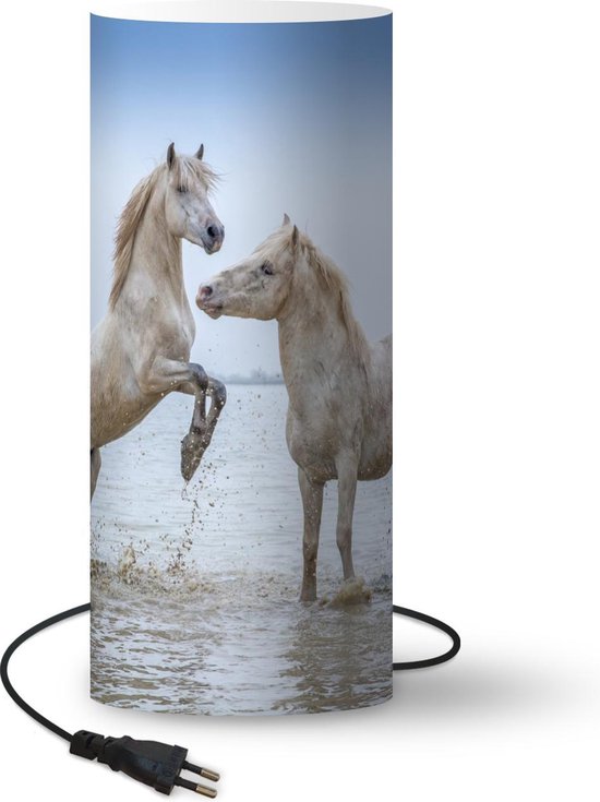 Lampe Camargue - Lampe Deux chevaux dans l'eau en Camargue - Hauteur 70 cm  - Ø30 cm -... | bol.com