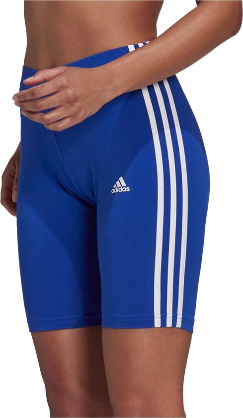 adidas Essentials 3-Stripes Sportlegging - Maat S - Vrouwen - Blauw - Wit |  bol.com