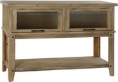 Eettafel - console table mdf glass 120x40x80 natural -