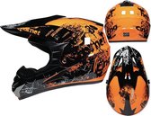 Nixnix - Downhill - Full face - ATB MTB helm - Oranje XL - Gratis Bril/ Handschoenen en masker - Cross helm - Mountainbike
