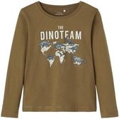 Name it Jongens Tshirt Victor Dinoteam Stone Gray - 80