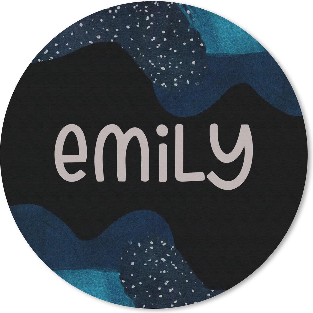 Muismat rond 50x50 cm - Mousepad Emily - Pastel - Meisje - Ronde muismatten