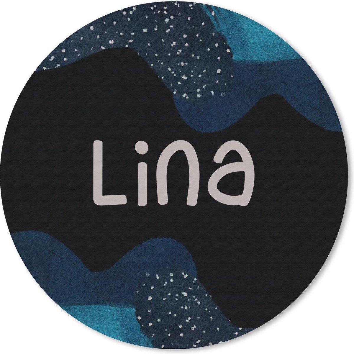Muismat rond 50x50 cm - Mousepad Lina - Pastel - Meisje - Ronde muismatten