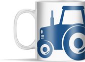 Mok - Tractor - Aanhanger - Blauw - 350 ml - Beker
