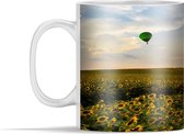 Mok - Luchtballon - Bloemen - Zon - 350 ml - Beker