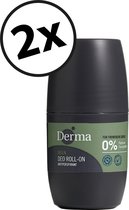 Derma Man Deodorant - roller - 2 x 50 ML - Parfumvrij