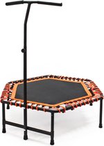 Fitnesstrampoline Ø1110 mm tot 100kg met in hoogte verstelbare handgreep; Fitness trampoline voor volledige lichaamstraining - MultiStrobe