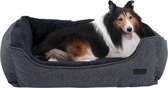 Hondenbed, afneembare hoes, 110 x 75 x 27 cm, donkergrijs HMGW012G01