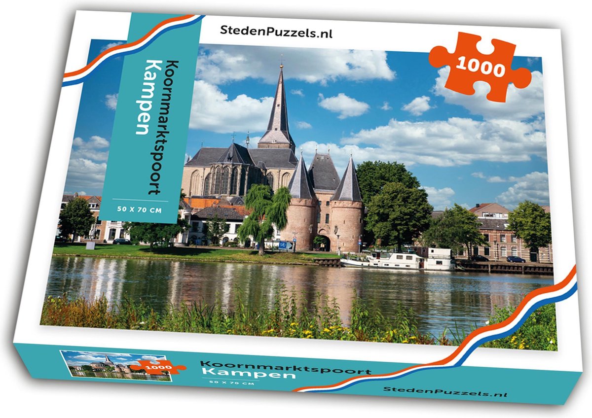 StedenPuzzels.nl - Koornmarktspoort Kampen - Puzzel van 1000 stukjes - 50x70 cm