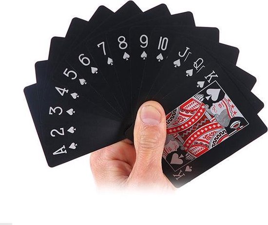 Thumbnail van een extra afbeelding van het spel Knibe® Waterdichte Professionele Poker Kaarten - Plastic Speelkaarten - luxe kaartspellen - Professionele Premium Speelkaarten - Speelkaarten - Zwart en Rood
