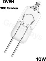 Greenways - Ovenlampje - 10W - G4 - 300 Graden - Halogeenlamp - 12 Volt - Hittebestendig - Burner - Voor in de oven - 10Watt - Steeklampje