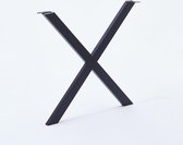 Set X tafelpoten meubelpoten (2 stuks) 40 cm hoog, kleur mat zwart