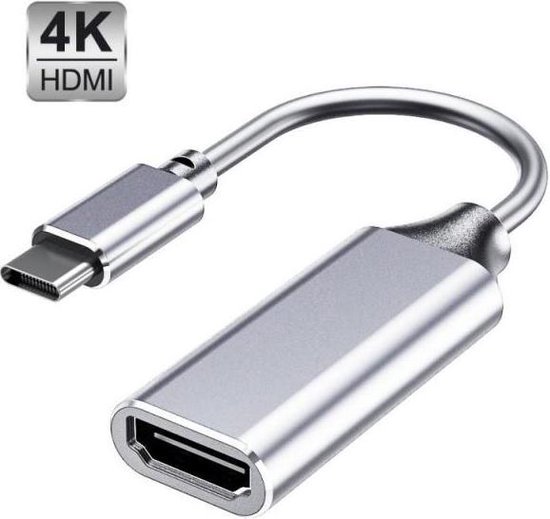 HopLaza USB C naar 4K HDMI Adapter USBC Hub Zilver