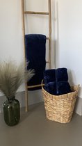 plaid - fleece deken - 150x200cm - 300 gsm - indigoblauw - super zacht