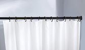 Livetti | Telescopic Douchestang | Douchegordijn Stang Roede | Shower Rod | Zwart Alumunium | 80-135 cm | Zwart