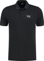 EA7 EA7 Train Logo Series Sueded Pima Polo  Poloshirt - Mannen - zwart