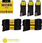 Work Werksokken - 17 paar - werk sokken - Zwart - Maat 47 - 50