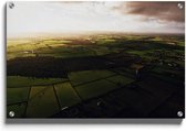 Walljar - Green Fields - Muurdecoratie - Plexiglas schilderij