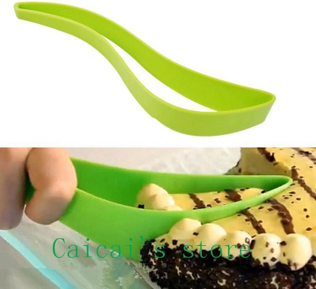 Alles-in-een Cake Divider Cake Divider Cutter Baking Tool Groen- Cake Snijder
