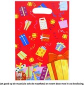 10 Uitdeelzakjes Cadeau 16,5 x 25 cm Rood - Cellofaan Plastic Traktatie Kado Zakjes - Snoepzakjes - Koekzakjes - Koekje - Cookie