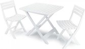 Dakta® Tuinset | 3-delig | Balkonset | Wit | Tuinstoel en tafel