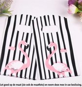 50 Uitdeelzakjes Flamingo 9 x 15 cm - Cellofaan Plastic Traktatie Kado Zakjes - Snoepzakjes - Koekzakjes - Koekje - Cookie