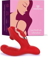 SweetyToys Luchtdruk Vibrator - Clitoris en G-Spot Stimulator - 20 Standen & USB Oplaadbaar - Vibrators voor Vrouwen - Red