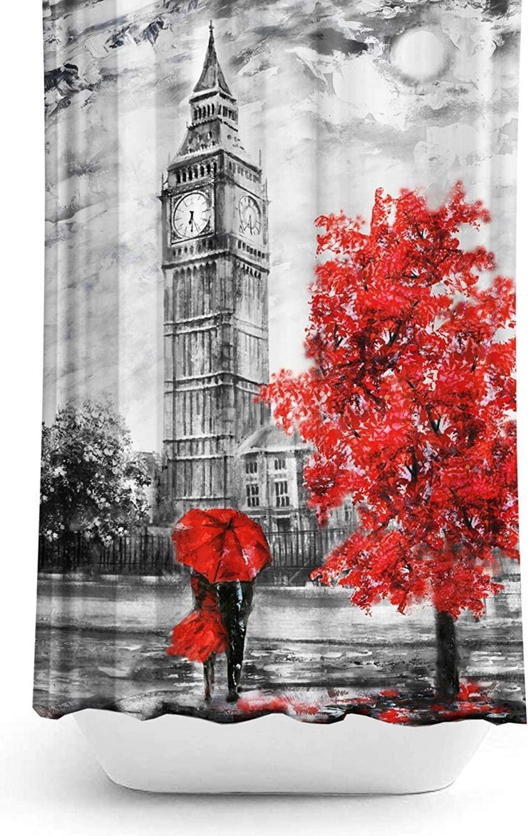 Zethome - Douchegordijn Anti schimmel - 120x200 cm - Badkamer Gordijn - Waterdicht - Sneldrogend - Wasbaar - Bigben