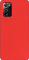 BMAX Siliconen hard case hoesje geschikt voor Samsung Galaxy Note 20 - Hard Cover - Beschermhoesje - Telefoonhoesje - Hard case - Telefoonbescherming - Rood