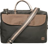 Royal Leather - 16" Laptoptas/Aktetas - Cross Body Sling - Zwart - Lichtgewicht, waterdicht canvas