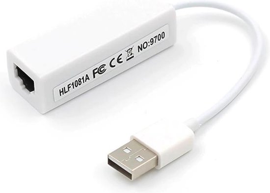USB naar Internet - Ethernet LAN Netwerk Adapter- USB 2.0 naar RJ45 - Wit |  bol.com