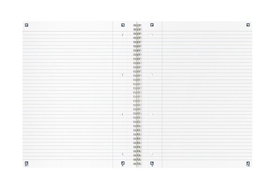 Carnet ligné A4+ ouvert à spirale.