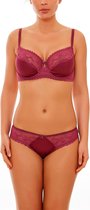 Alexandra Dames Lingerie Niet-voorgevormde beugel halfgevulde Bh (15-206) - WINTERSALE - Maat 80D - BORDEAUX