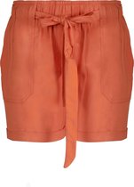 DEELUXE Soepele short met ceintuur in de taille MERIDA Terracota