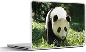 Sticker ordinateur portable - 11,6 pouces - Panda - Herbe - Animal
