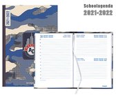 Brepols agenda - Schoolperiode 2021-2022 - American Camouflage - Blauw - 1d/1p - 11.5 x 16.9 cm