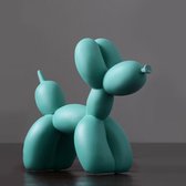 BaykaDecor - Premium Beeld Ballon Hond - Jeff Koons Replica Balloon Dog - Grappige Kunst Woondecoratie- Pop Art - Turqoise - 23 cm