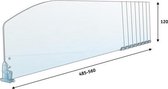 Vakverdeler - vakverdeling - schapverdeler - 485 mm met breekpunten - 120 mm hoog - transparant - 10 stuks
