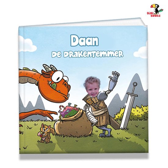 BiMi Books kinderboek: De Drakentemmer - Gepersonaliseerd met naam, foto en een persoonlijk voorwoord - een uniek cadeau
